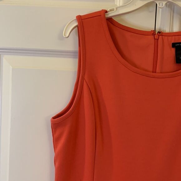 Ann Taylor size 12 coral sleeveless dress - Picture 7 of 8